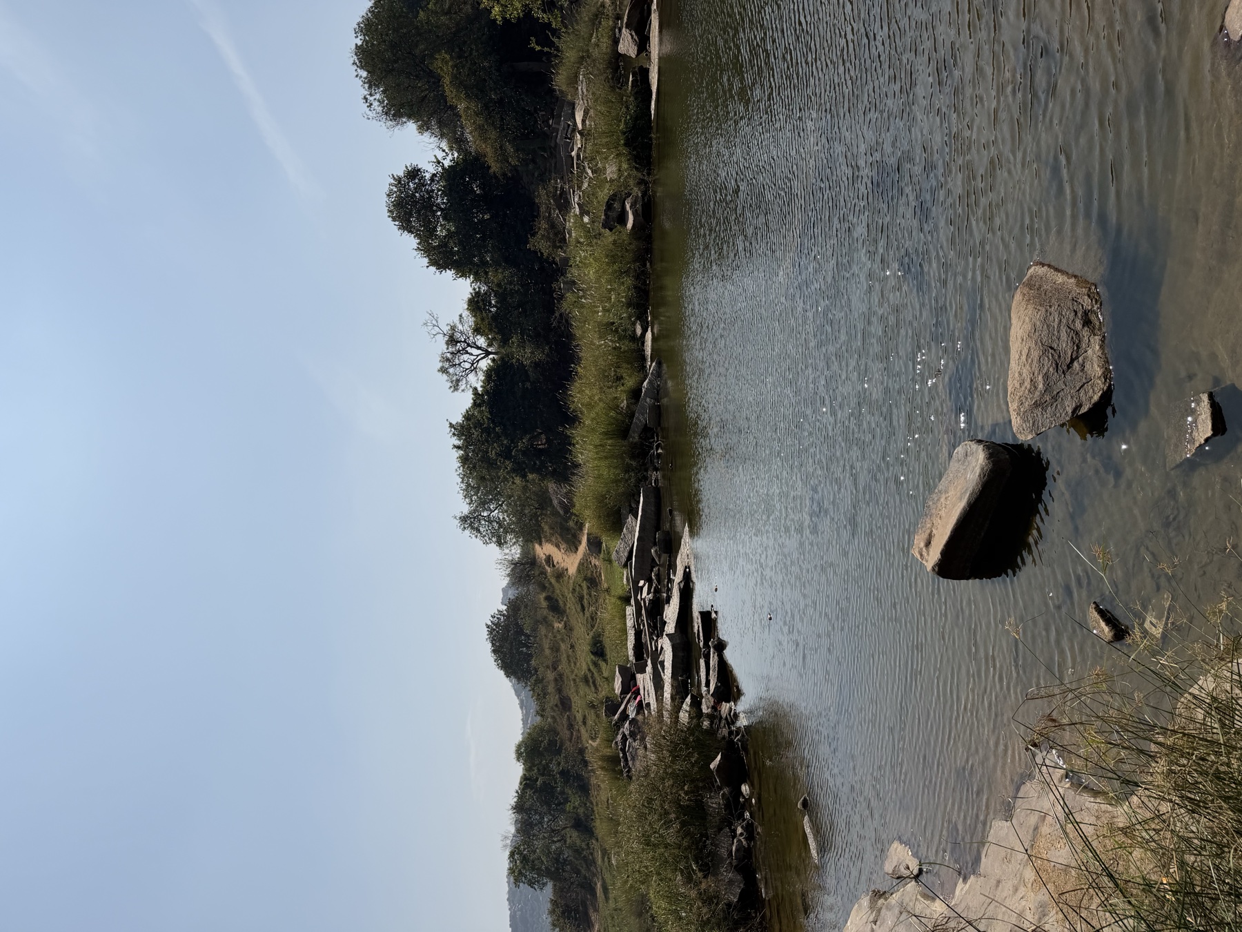 The river and crossing point on the approach to Rishimukha