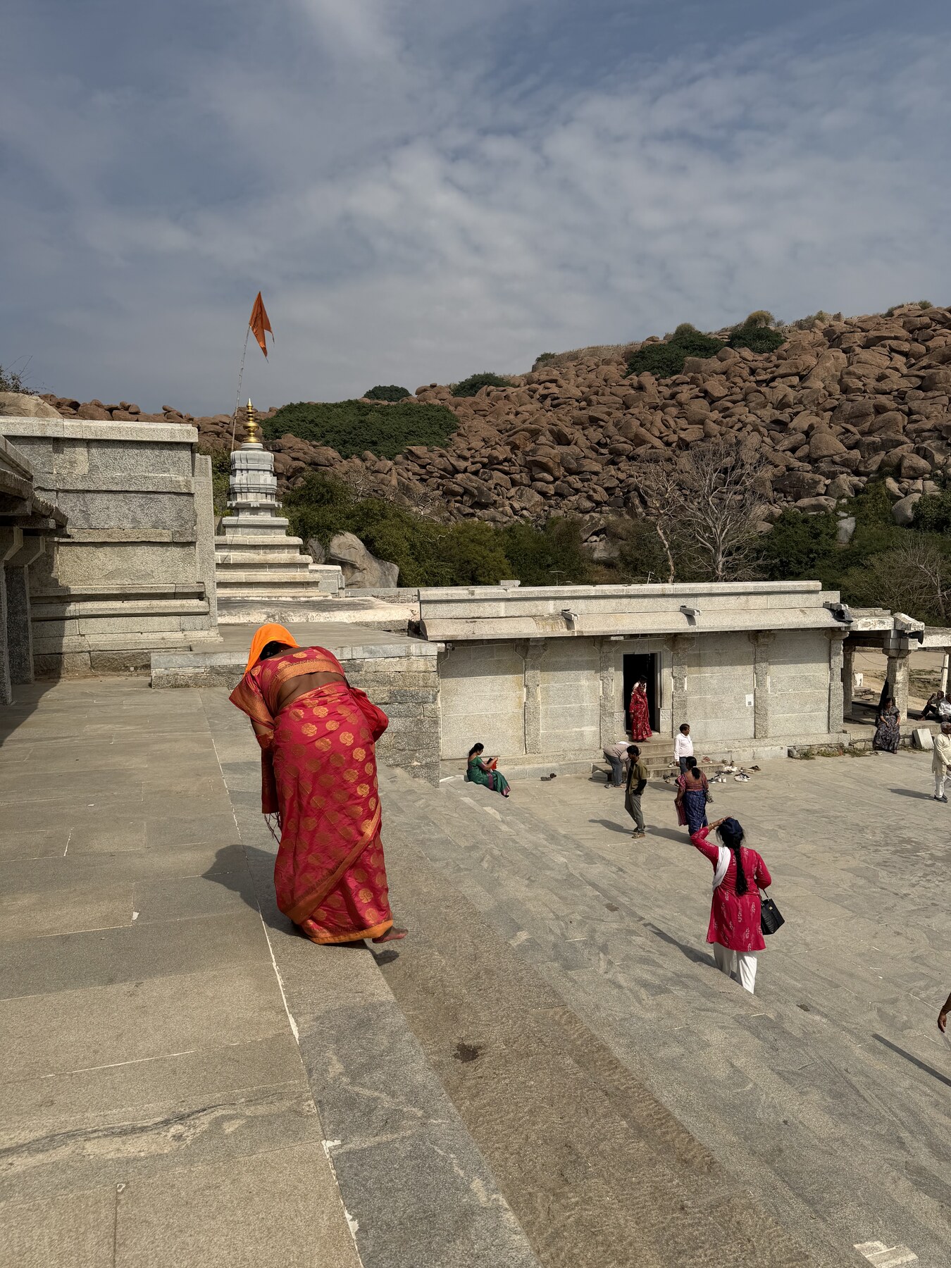 A closer view of the Vijayalakshmi Devi temple