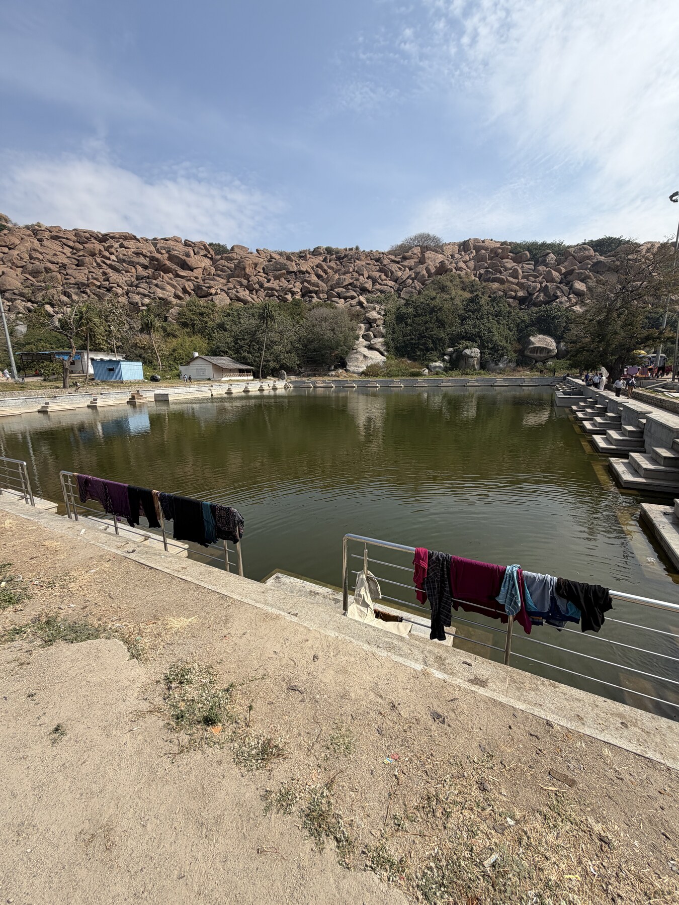 Pampa Sarovar below the boulder hills