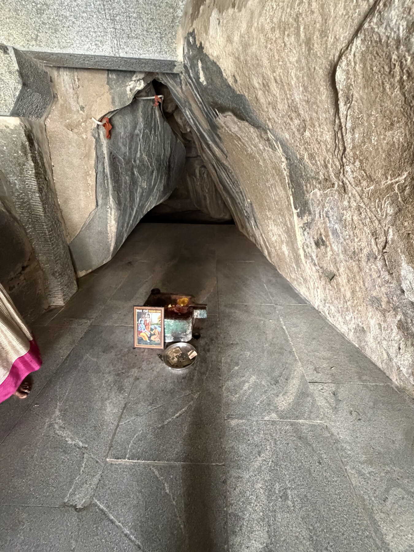 The place of worship inside the cave